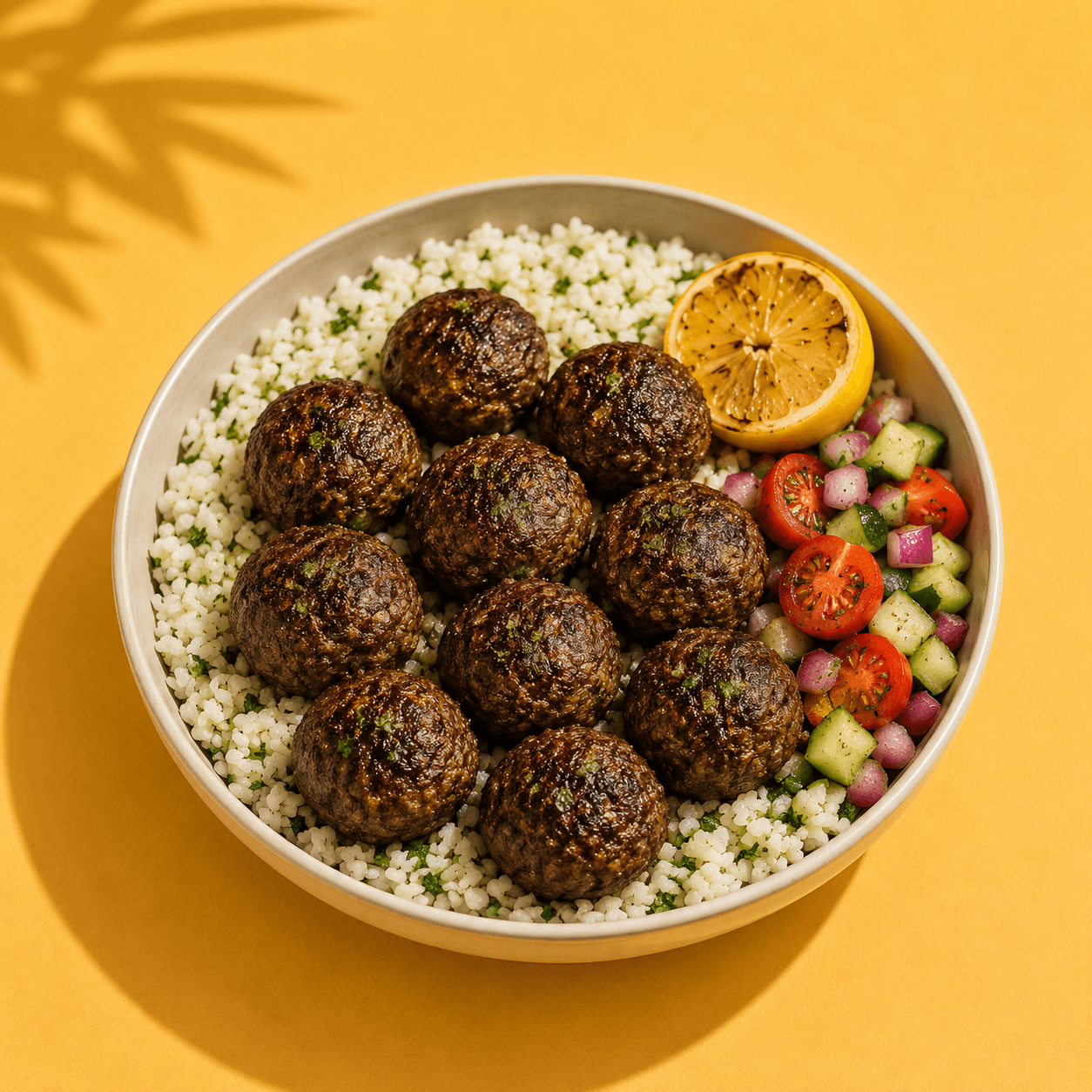 Beef Kofta with Herb Rice