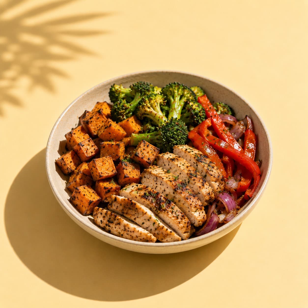 High-Protein Baked Chicken & Sweet Potato Bowl