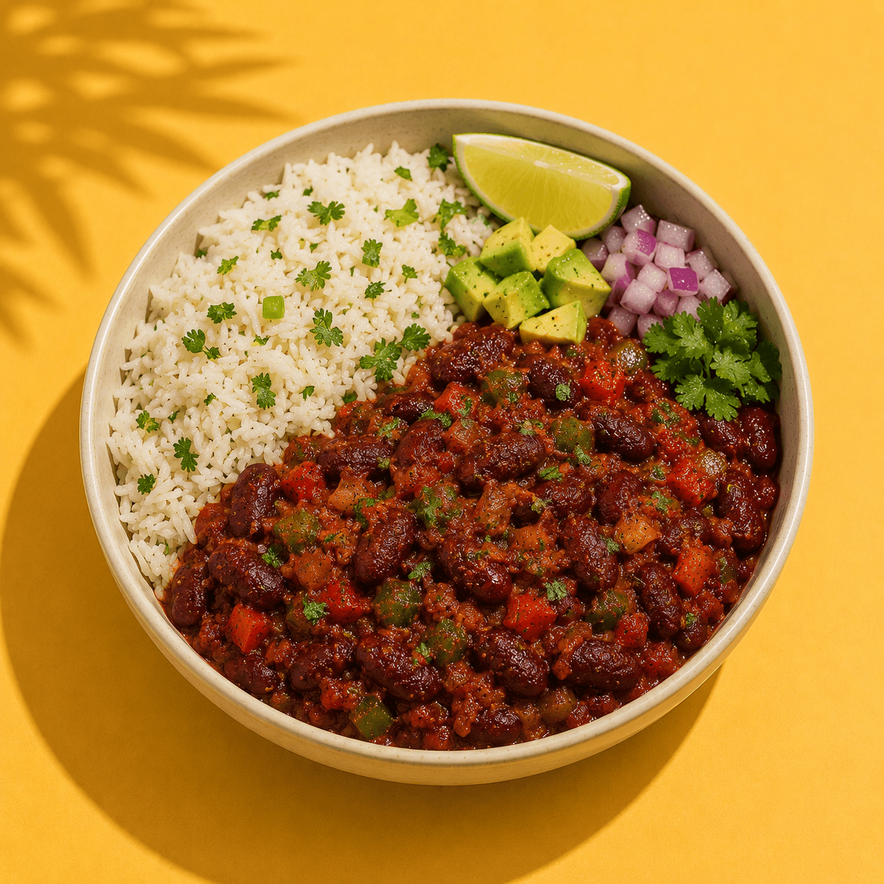 Spicy Red Kidney Beans with Rice